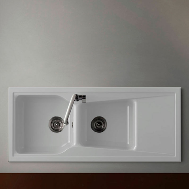 Fregadero Poalgi City 2C+E Blanco Brillo (2)