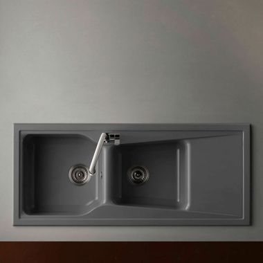 Fregadero Poalgi City 2C+E Concret Brillo (2)