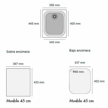Fregadero Poalgi Essenzial 35 Blanco (1)
