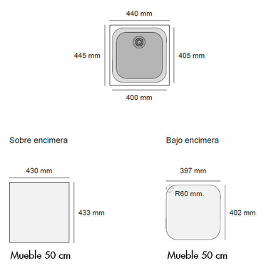 Fregadero Poalgi Essenzial 40 Blanco (1)