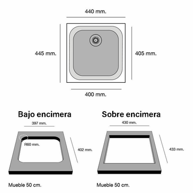 Fregadero Poalgi Gandia 40 Tundra Brillo (1)