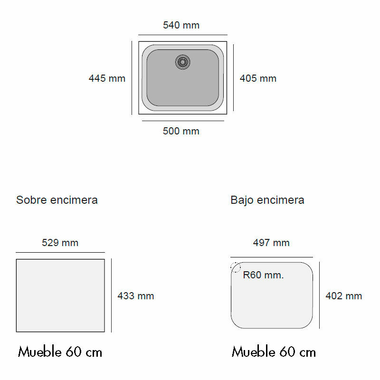 Fregadero Poalgi Gandia 50 Basalto (1)