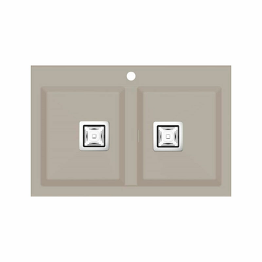 Fregadero Poalgi Kobus 86 Bajo 2/S Pumice Beige