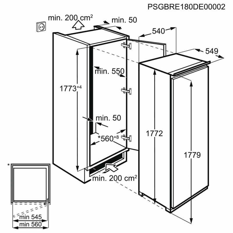 Frigorífico 1 puerta integrable Electrolux LRB3DE18S (1)