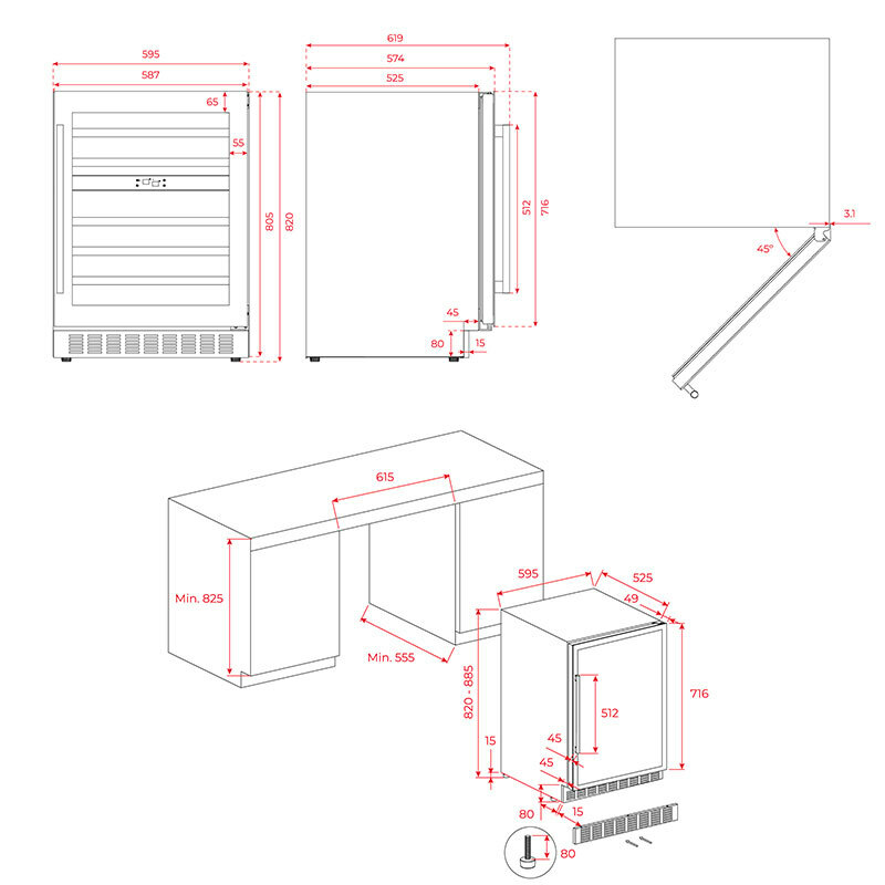 Vinoteca Teka RVU20046 Negra (1)