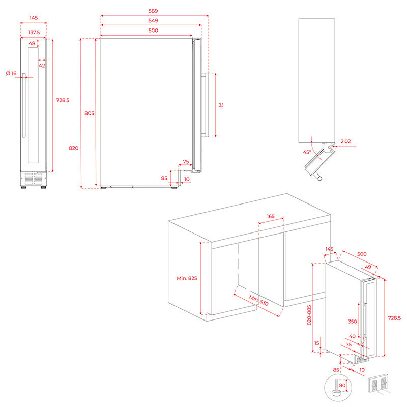 Vinoteca integrable Teka RVU10008 Negra (1)