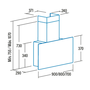 Campana decorativa Cata Greco 80WH Cristal Blanco (1)