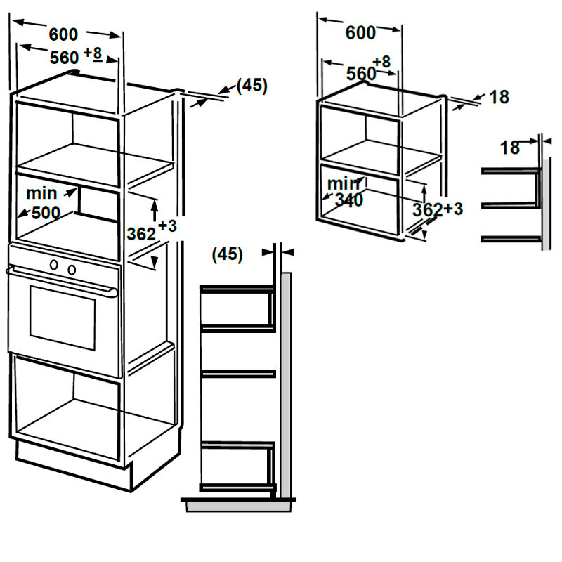 Microondas integrable Midea MCMI208GDIP Negro (1)