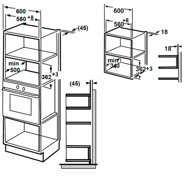 Microondas integrable Midea MCMI208GDIP Negro (1)