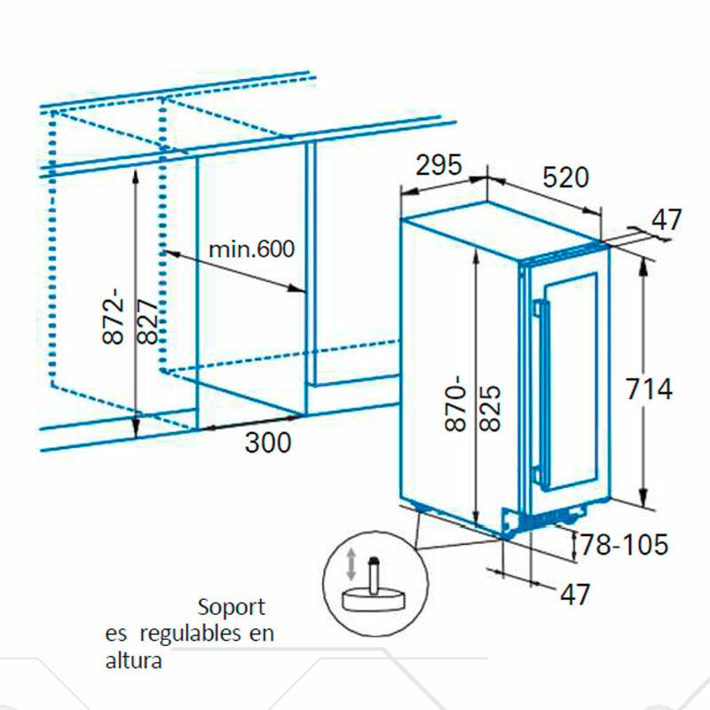 Vinoteca integrable Cata 17 Bot VI30117X Inox (1)