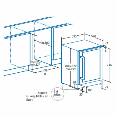Vinoteca integrable Cata VI 59082 /A Inox (1)