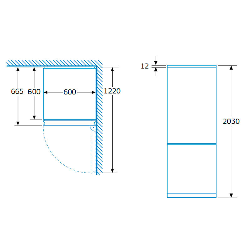 Frigorífico combi Balay 3KFC869NI Negro (1)