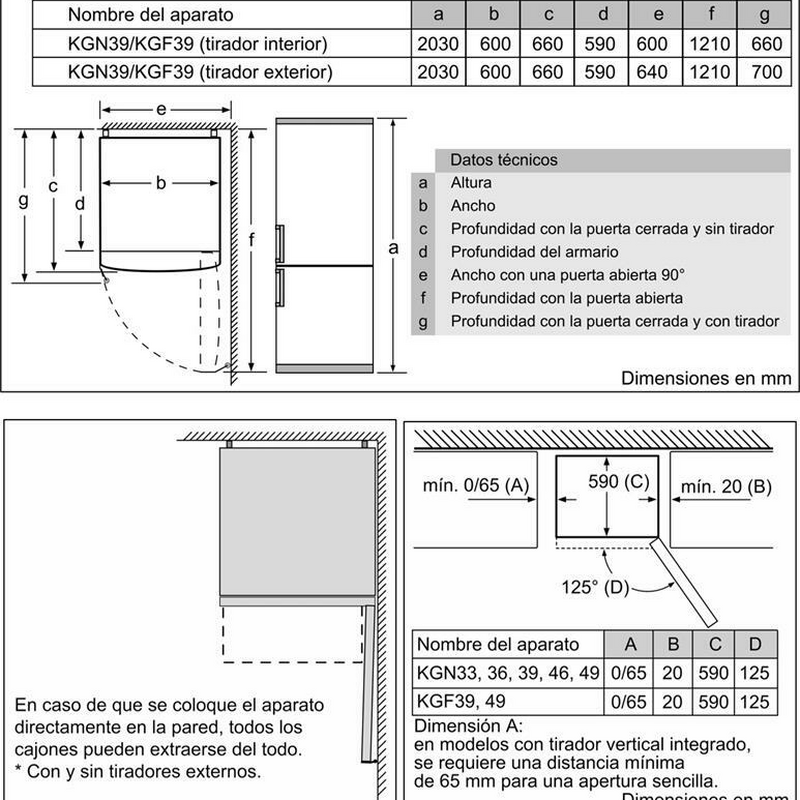 Frigorífico Combi Bosch KGN39VWDA Blanco (1)