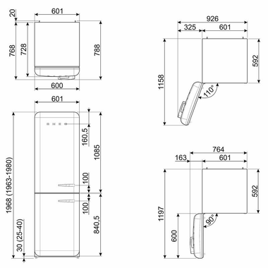 Frigorífico Combi Smeg FAB32LSV5 Silver (1)
