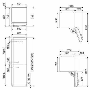 Frigorífico Combi Smeg FAB32RLI5 Pistacho (1)
