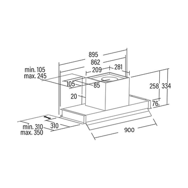 Campana integrable Cata CoronaX90/B Inox (1)