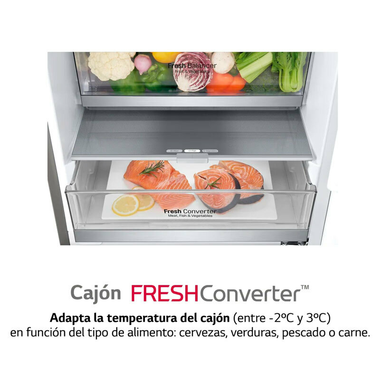 Frigorífico Combi LG GBB72NSUCN1 Acero (6)