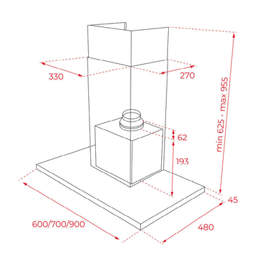 Campana decorativa Teka DSH986 Inox (1)