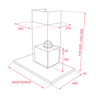 Campana decorativa Teka DSH686 Inox (1)