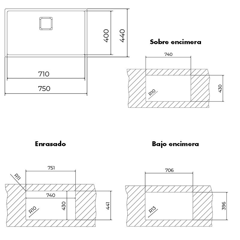 Fregadero Teka FlexLinea RS15 71.40 Fortinox Inox (1)
