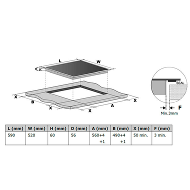 Placa Inducción Midea MC-IT7218B3-A 60 cm (1)