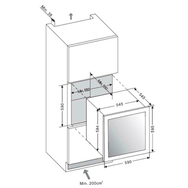 Vinoteca integrable Fagor 3WCI6040N Negro (1)