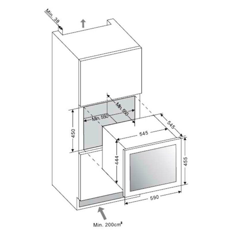 Vinoteca integrable Fagor 3WCI4540N Negro (1)