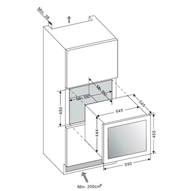 Vinoteca integrable Fagor 3WCI4540N Negro (1)