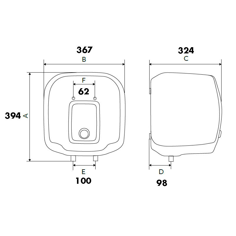 Termo eléctrico Edesa Mini 2022 15L (1)