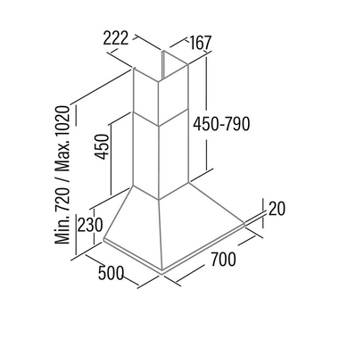 Campana decorativa Cata OMEGA900W/L Inox (1)