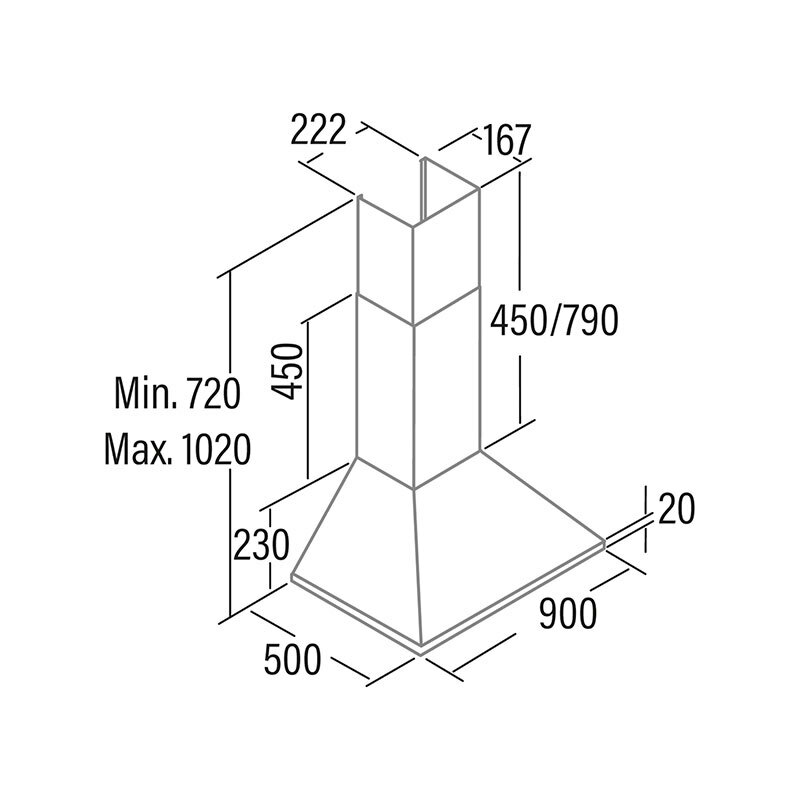 Campana decorativa Cata OMEGA900BK/L Negro (1)