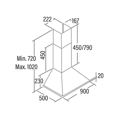 Campana decorativa Cata OMEGA900BK/L Negro (1)