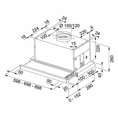 Campana extraible Mepamsa Máxima 60 Inox (1)