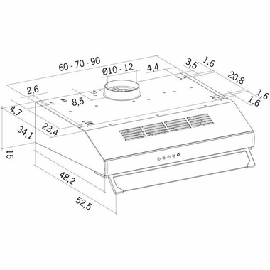 Campana convencional Mepamsa Modena 60 Negra (1)