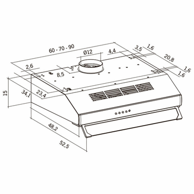 Campana convencional Mepamsa Modena 90 Inox (1)