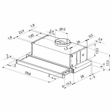 Campana extraible Mepamsa Ecoline 60 Inox (1)