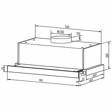 Campana extraible Mepamsa SLIMLINE 60 X Inox (1)
