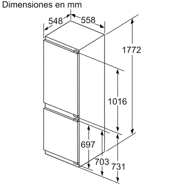 Frigorífico Combi integrable Balay 3KID767F (1)