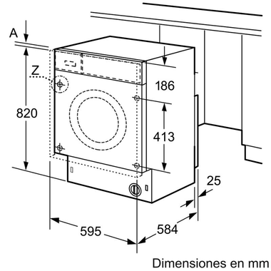 Lavasecadora integrable Balay 3TW777B 7Kg (1)