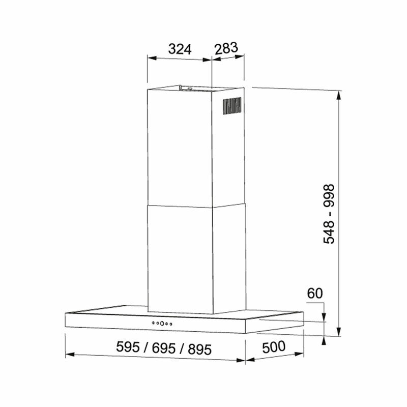 Campana decorativa Mepamsa SILUETA XLA 70 Inox (1)