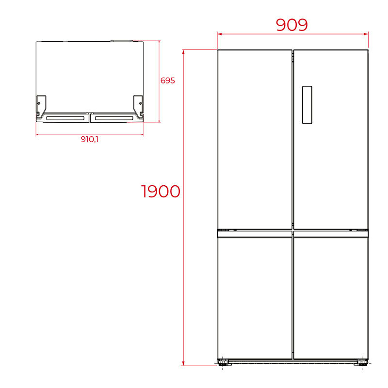 Frigorífico Combi Americano Teka RMF77960INOX Inox (1)