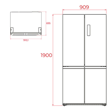 Frigorífico Combi Americano Teka RMF77960INOX Inox (1)