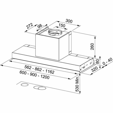 Campana integrada Mepamsa Secret 60 Inox (1)