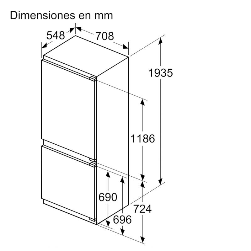 Frigorífico Combi integrable Bosch KBN96VFE0 (1)