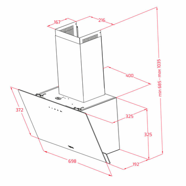 Campana decorativa Teka DVN77050TTC WH Blanca (1)