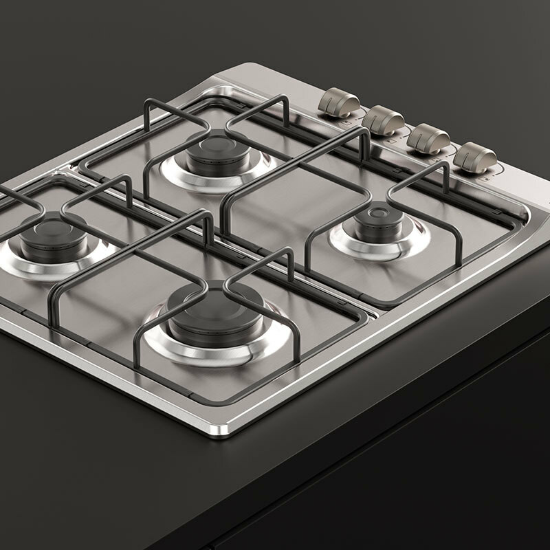 Placa gas acero Teka E60.3 40 60 cm (8)