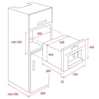 Cafetera integrable Teka CLC855GM Cristal Negro (1)