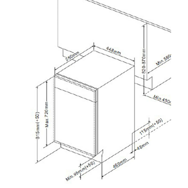 Lavavajillas integrable Midea MID45S120ES 45 cm (1)