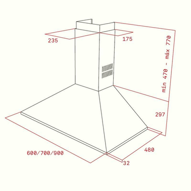 Campana decorativa Teka DBP 60 PRO Inox (1)