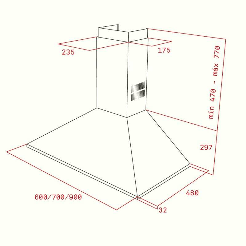 Campana decorativa Teka DBP 90 PRO Inox (1)
